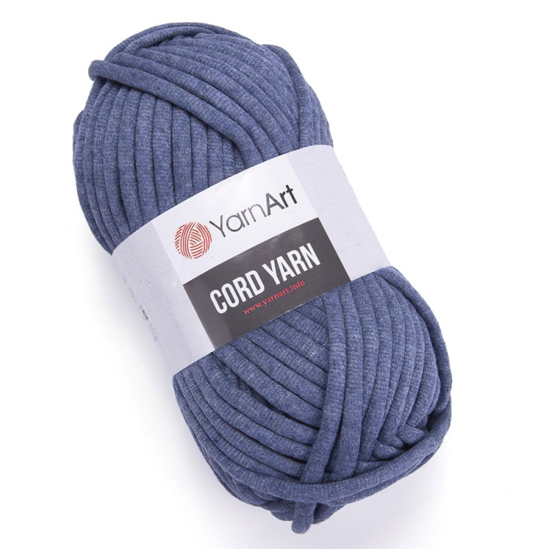 Pletací / háčkovací příze YarnArt CORD YARN 761 jeansově modrá, jednobarevná 250g/73m