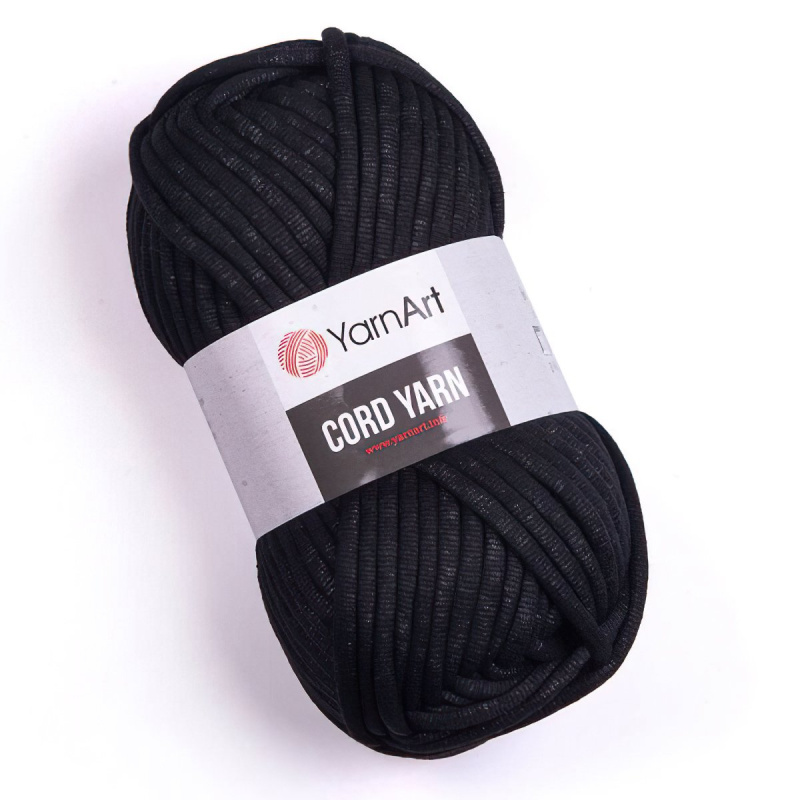 Pletací / háčkovací příze YarnArt CORD YARN 750-černá, jednobarevná 250g/73m
