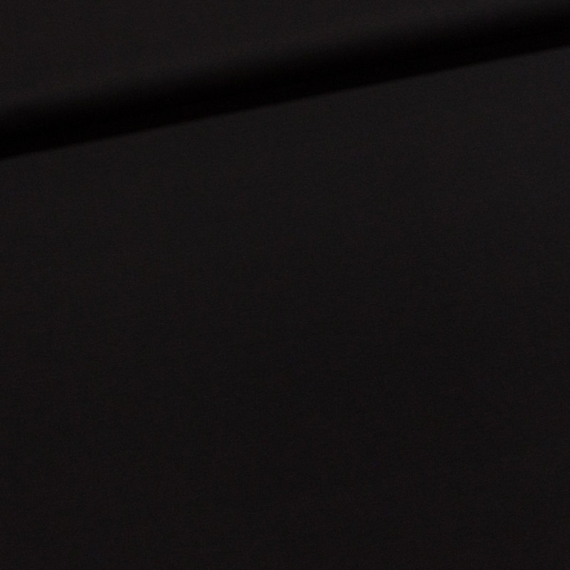 Směsový úplet DT-23088 UNI jednobarevný černý, š.150cm (látka v metráži)