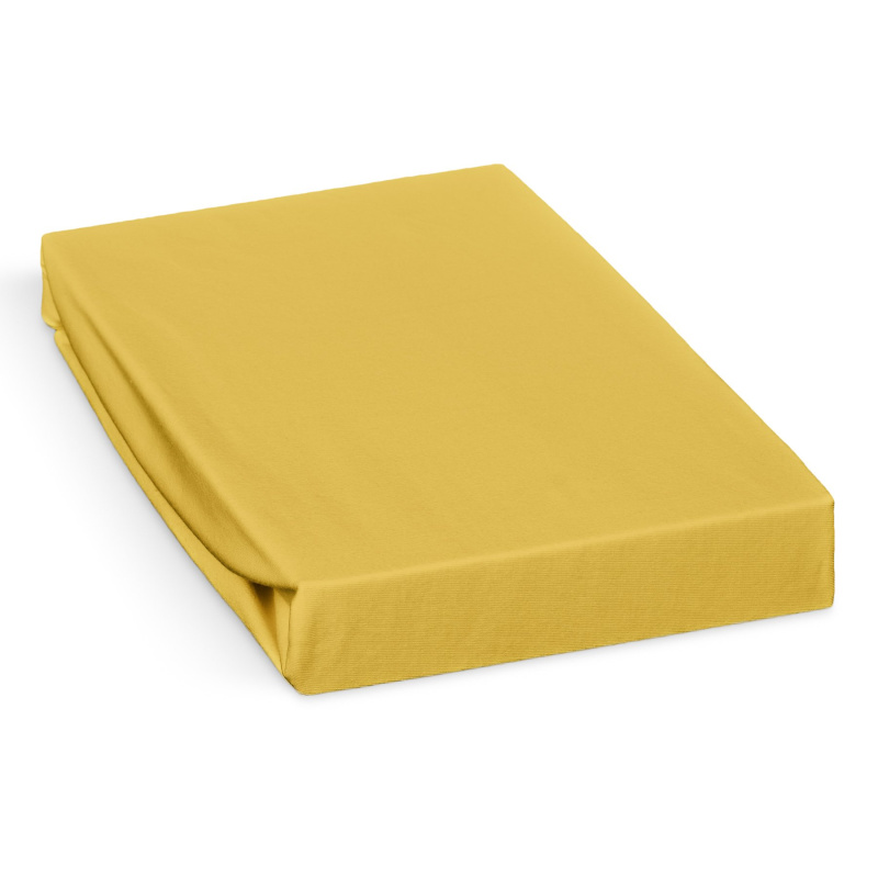 Polášek Jersey prostěradlo na vysokou matraci (až 30cm), 160x200cm, na dvoulůžko středně žluté