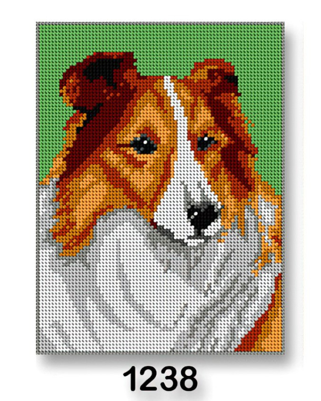 Stoklasa Vyšívací předloha, obrázek na vyšívání 70246/1238, kolie na zelené, 18x24cm