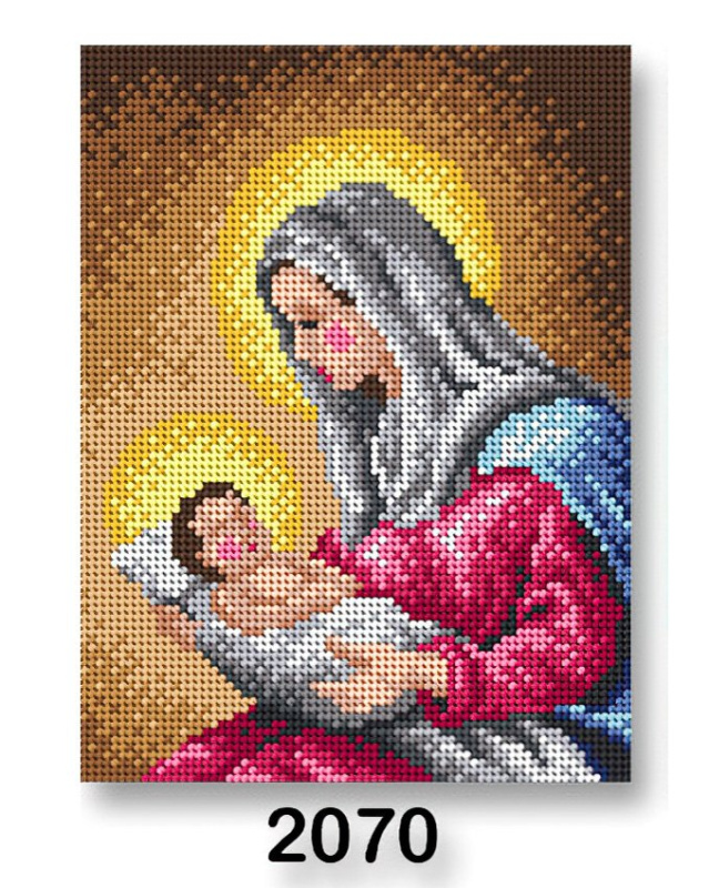 Stoklasa Vyšívací předloha, obrázek na vyšívání 70246/2070, Marie, růžovo-hnědá, 18x24cm