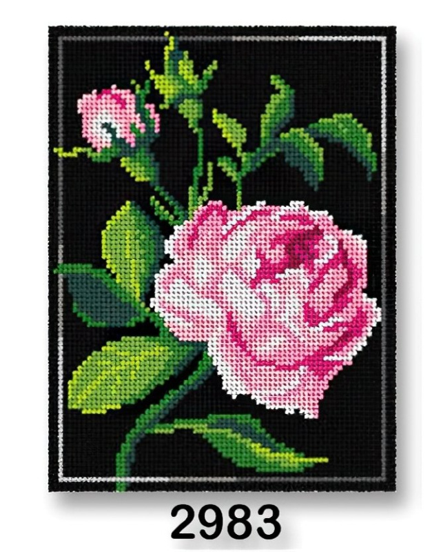 VTC Vyšívací předloha, obrázek na vyšívání 70246/2882 růže, růžová, 18x24cm