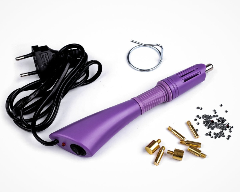 Stoklasa Hot fix aplikátor na kamínky 890459, fialový, sada, 7 nástavců