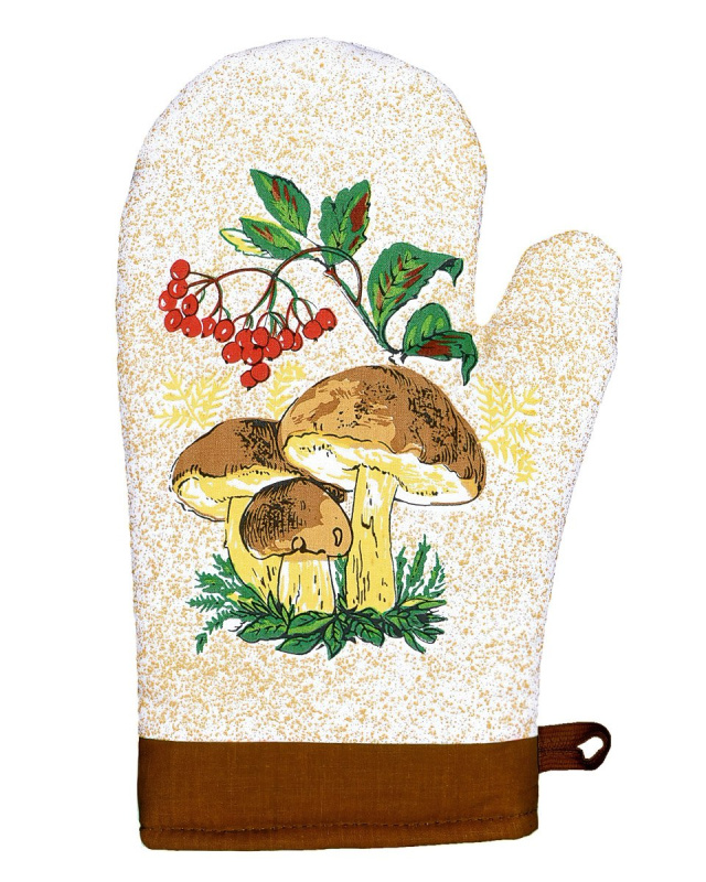 Frobyt Kuchyňská chňapka HOUBY, hnědá, 28x18cm