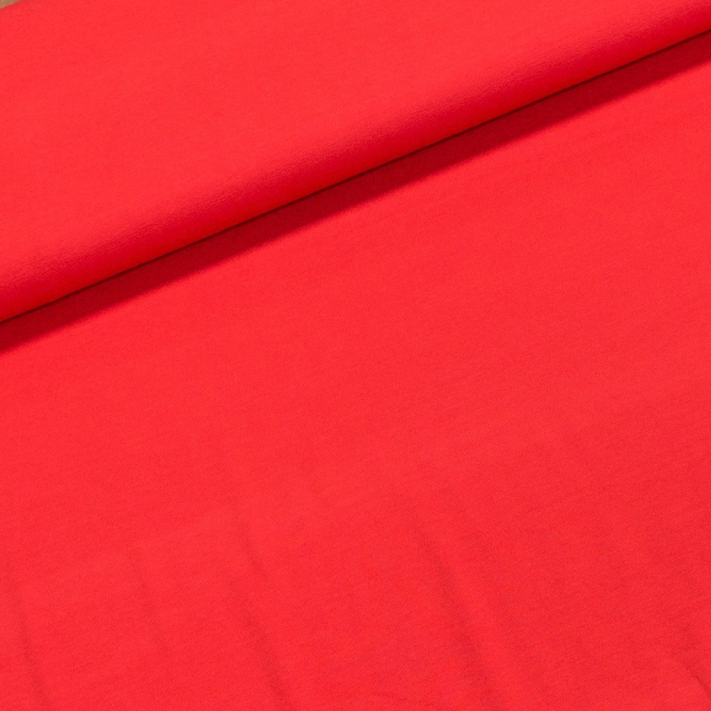 Viskózový úplet UNI 4694 0015, jednobarevný červený, š.150cm (látka v metráži)