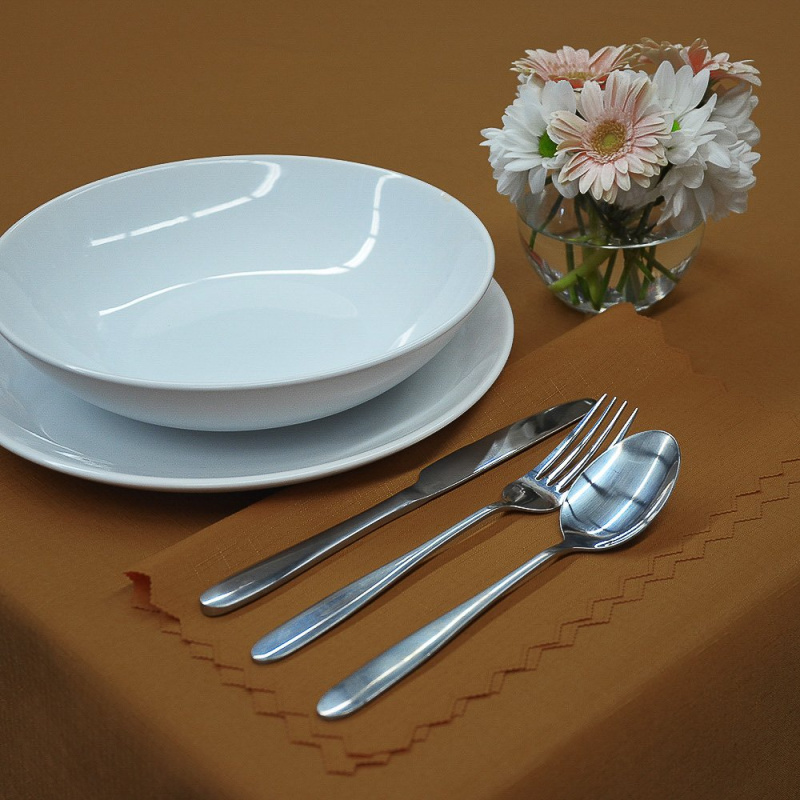 Olzatex Nešpinivý / teflonový látkový ubrus UNI 0362 HOŘČICOVÁ, průměr 150cm (kruh)