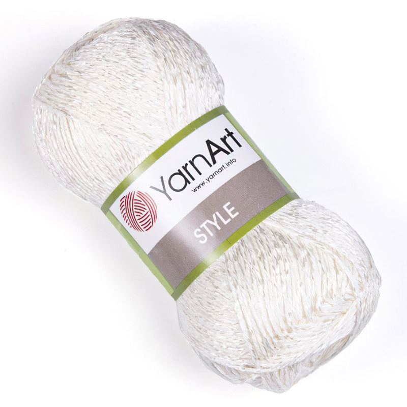 Pletací / háčkovací příze YarnArt STYLE 652 smetanová, jednobarevná, viskózová, 50g/185m