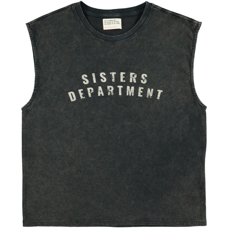 SISTERS DEPARTMENT Dámské tričko - Faded black Velikost: S