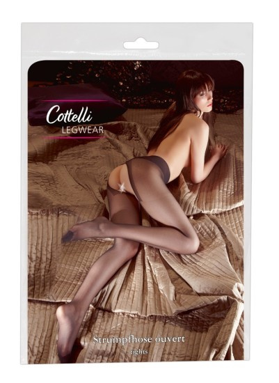 Cottelli LEGWEAR Crotchless Tights black, L