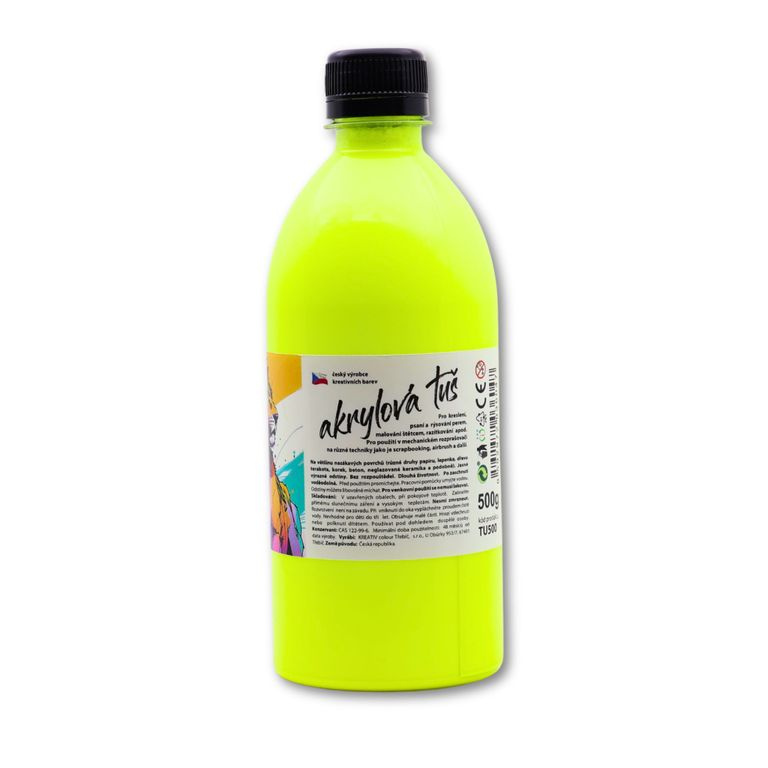 Akrylátová tuš neon žlutá - 500 g