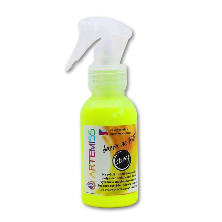 Barva na textil ve spreji neon žlutá - 110 g
