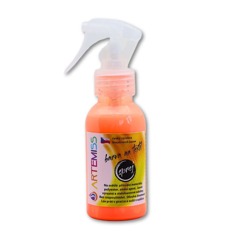 Barva na textil ve spreji neon oranžová - 110 g