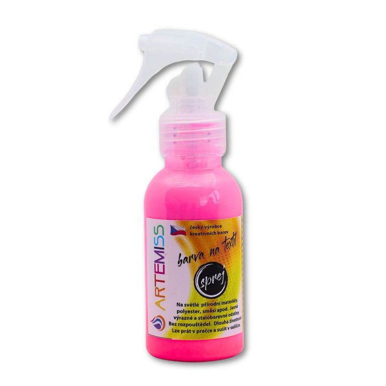 Barva na textil ve spreji neon růžová - 110 g