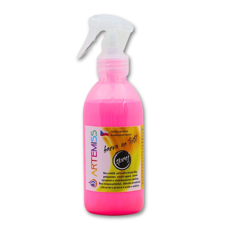 Barva na textil ve spreji neon růžová - 250 g