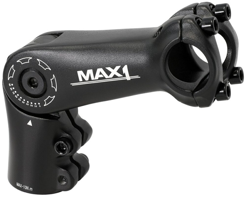 stavitelný představec MAX1 90/90°/25,4 mm černý Barva: Černá, Velikost: 25,4