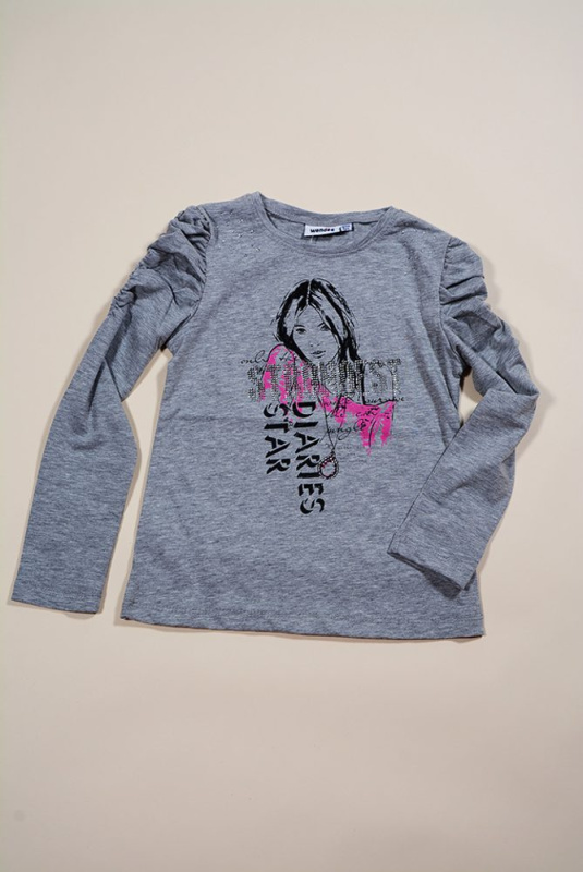 triko dl. rukáv, Wendee, FS102274-1, šedá - 104 | 4roky