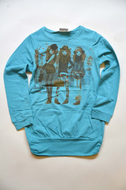 tričko dívčí s dlouhým rukávem, Wendee, ozfb39219-1, zelená - 104 | 4roky