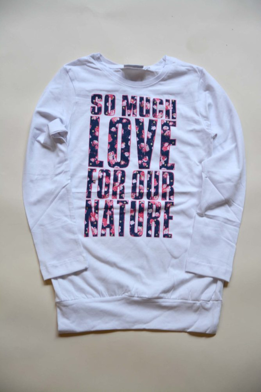 tričko dívčí s dlouhým rukávem, Wendee, ozfb39221-1, bílá - 122 | 7let