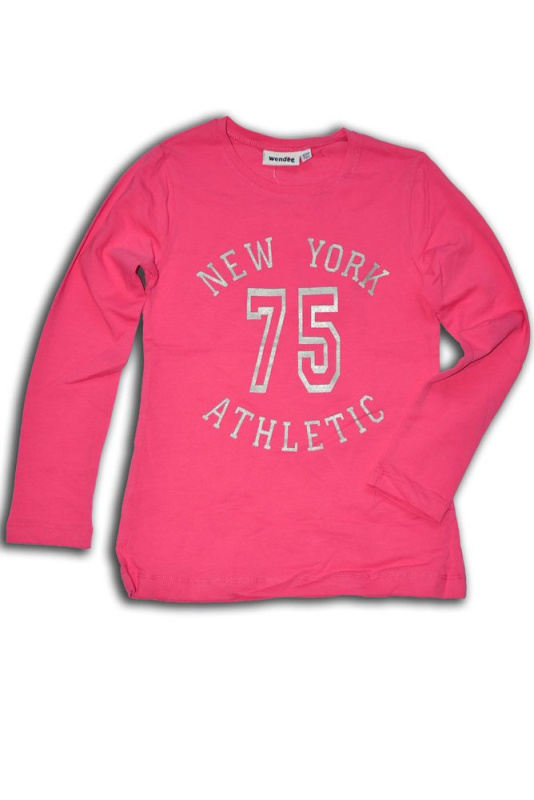 tričko dívčí, dlouhý rukáv, Wendee, OZFB102502-1, růžová - 98 | 3roky