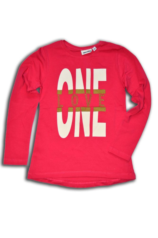 tričko dívčí, dlouhý rukáv, Wendee, OZFB102510-1, růžová - 116 | 6let