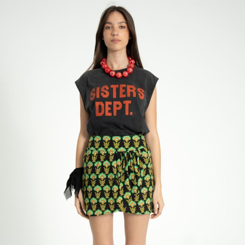 SISTERS DEPARTMENT Dámské tričko washed black - Sisters dept. Velikost: S