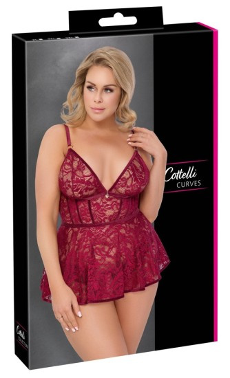 Babydoll červený, XXL