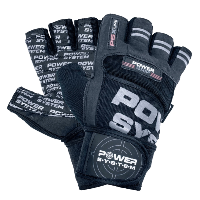 Power System Fitness rukavice POWER GRIP černá - S