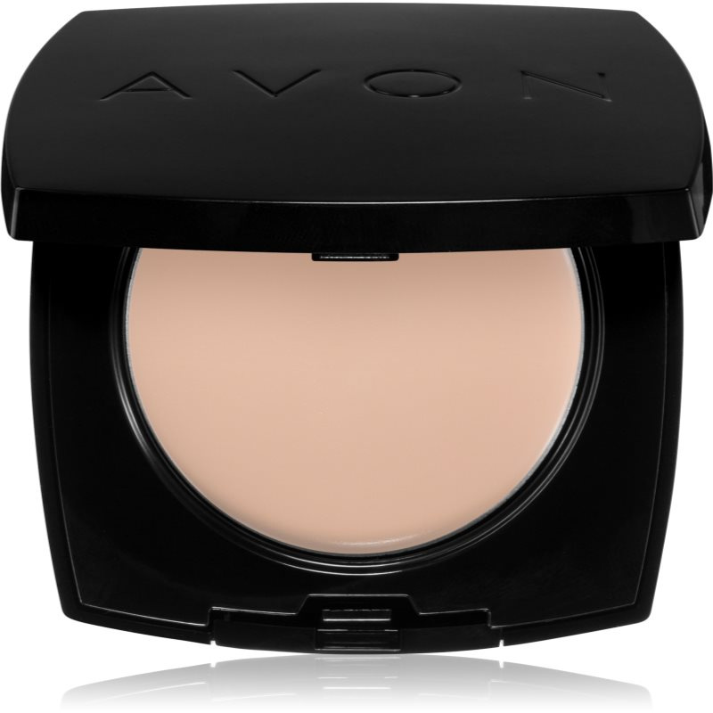 Avon True Colour krémový make-up s pudrovým efektem odstín 125G Warm Ivory 9 g