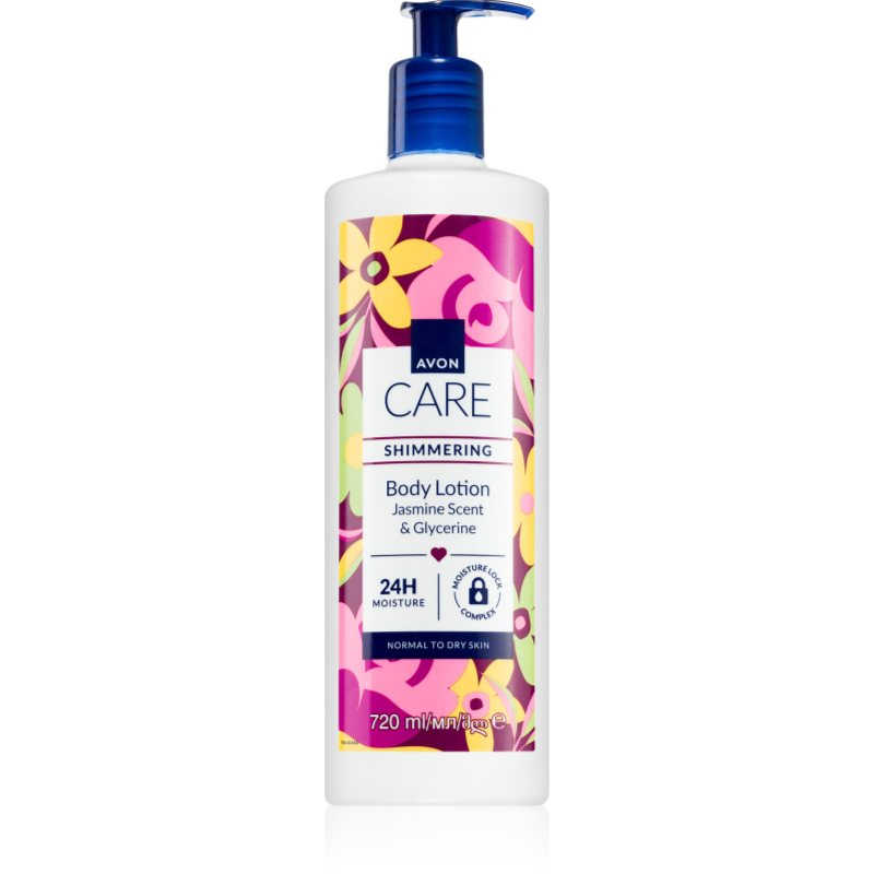 Avon Care Jasmine Scent & Glycerine třpytivé mléko pro normální a suchou pokožku 720 ml