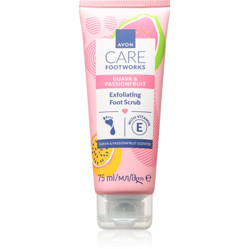 Avon Care Guava & Passionfruit jemný peeling na nohy 75 ml