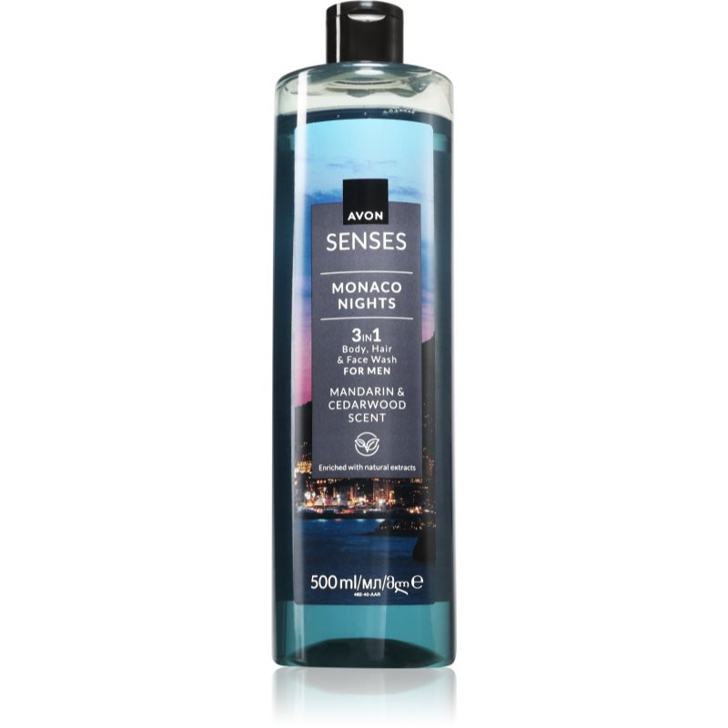 Avon Senses Monaco Nights sprchový gel 3 v 1 500 ml