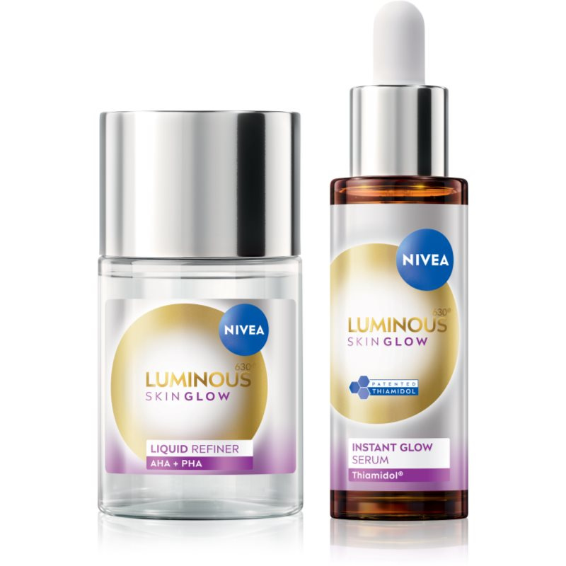 NIVEA Luminous 630 Skin Glow výhodné balení pro rozjasnění a vyhlazení pleti
