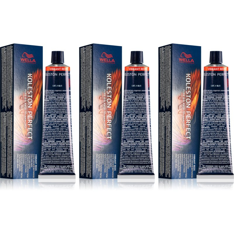 Wella Professionals Koleston Perfect ME+ Vibrant Reds barva na vlasy výhodné balení odstín 55/55
