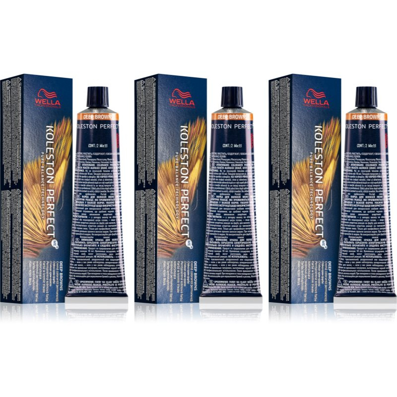 Wella Professionals Koleston Perfect ME+ Deep Browns barva na vlasy výhodné balení odstín 7/73