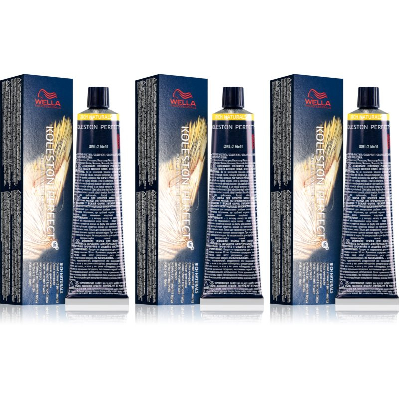 Wella Professionals Koleston Perfect ME+ Rich Naturals barva na vlasy výhodné balení odstín 6/3