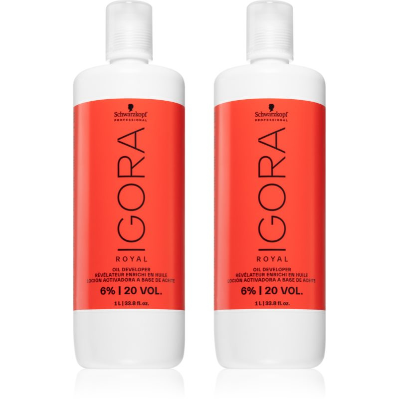 Schwarzkopf Professional IGORA Royal Oil Developer sada při barvení vlasů