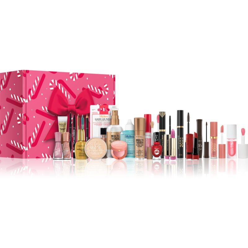 Rimmel Advent Calendar Candy Glam (x Sally Hansen, Max Factor & Bourjois) adventní kalendář limitovaná edice 1 ks
