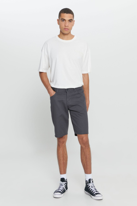AC&Co / Altınyıldız Classics Men's Anthracite Slim Fit Slim Fit Dobby Dobby 100% Cotton Casual Chino Shorts.