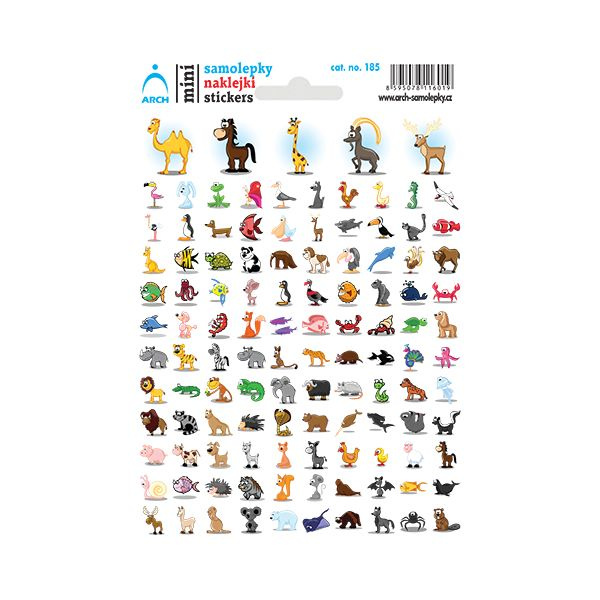 Samolepky 11,5x17cm - Zvířata zoo