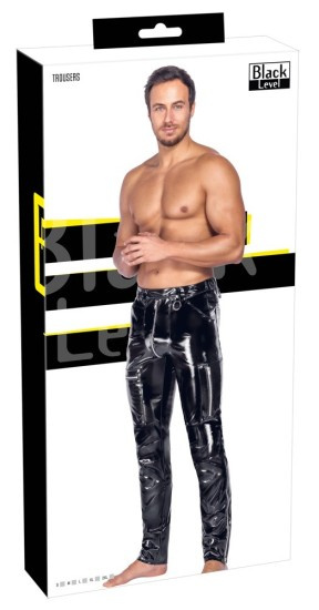 Black Level Vinyl Trousers
