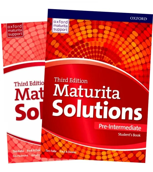 Sada – Maturita Solutions 3rd Edition Pre-Intermediate Student´s Book Czech Edition + Maturita Solutions 3rd Edition Pre-Intermediate Workbook Czech E Oxford University Press