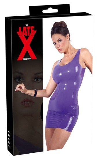 Late X Latex Mini Dress purple S