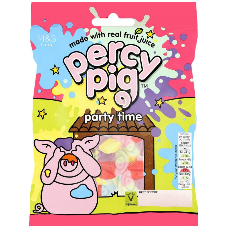 Marks & Spencer Měkké bonbóny Percy Pig s ovocnou šťávou