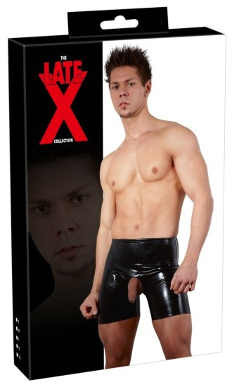 Late X Men's Latex Pants black S