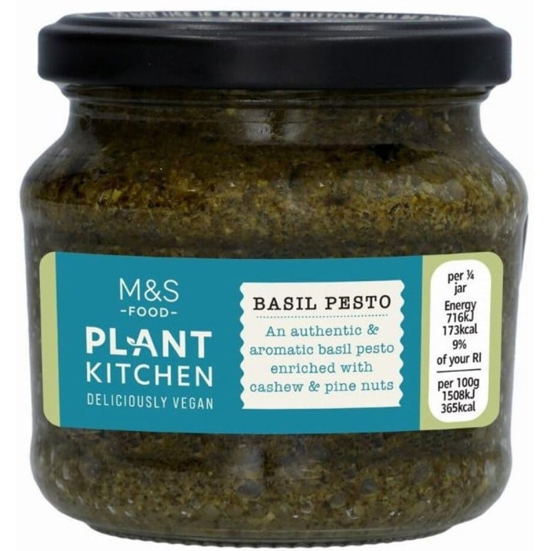 Marks & Spencer Bazalkové pesto s kešu ořechy, hrachovou bílkovinou a piniovými semínky