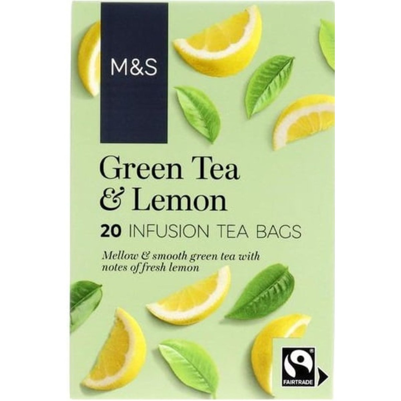 Marks & Spencer Zelený čaj s citrónem 20 nálevových sáčků