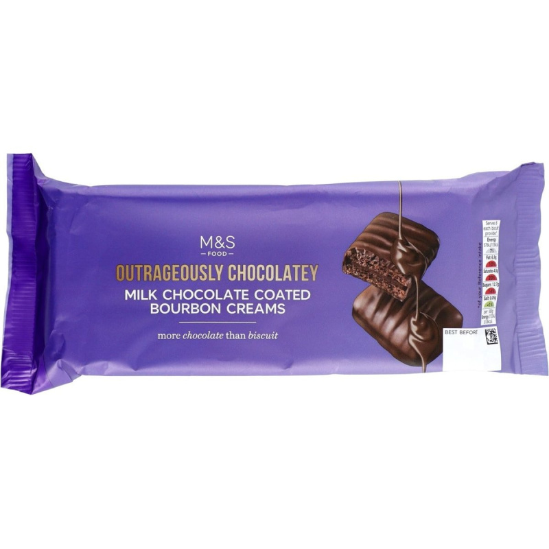 Marks & Spencer Sušenky s čokoládovou náplní v mléčné čokoládě