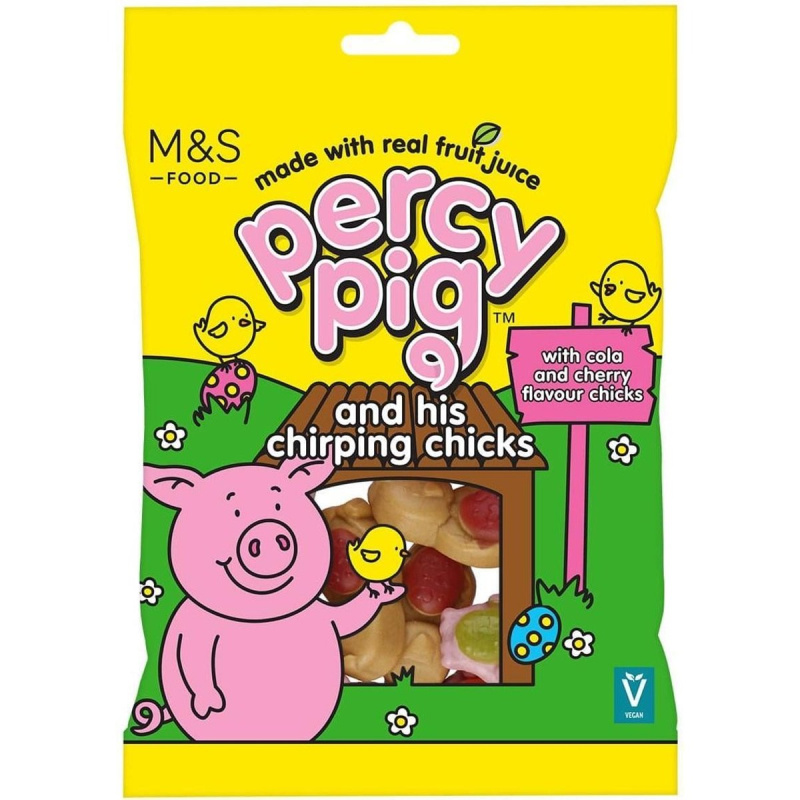 Marks & Spencer Měkké ovocné žvýkací bonbony Percy Pig™ s ovocnými šťávami
