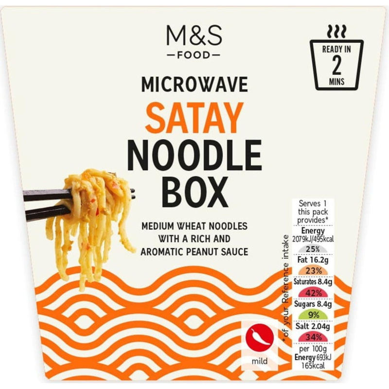 Marks & Spencer Pšeničné nudle s arašídovou omáčkou satay